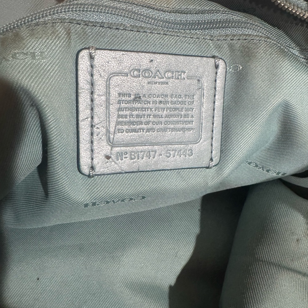 Coach Light Blue Tote Bag - Picture 13 of 14